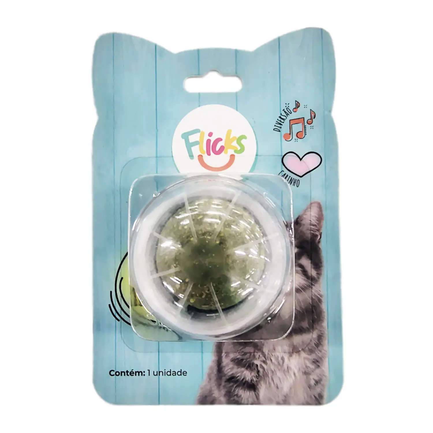 Brinquedo Wall Ball para Gatos Flicks Branco